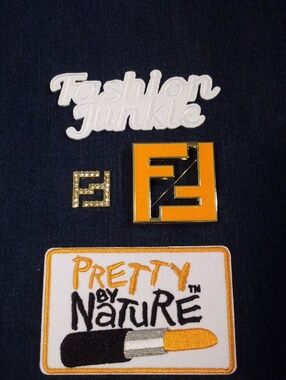 Iron On Patches w/Brooch Set